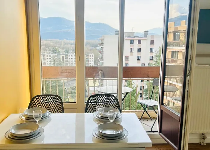 Apartmán Bellevue - T2 Vue Montagne - Calme - Parking Gratuit - 4 Personnes Meylan